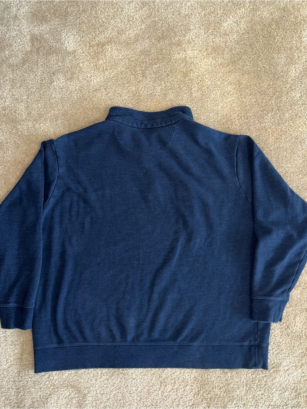 Polo Ralph Lauren Navy Heather Quarter Zip Pocket Pullover Sweater 3XB